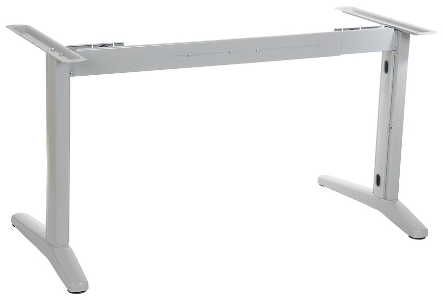 Steel Desk Frame With Extensible Beam Aluminum Colour Stl 01 Fopol 1